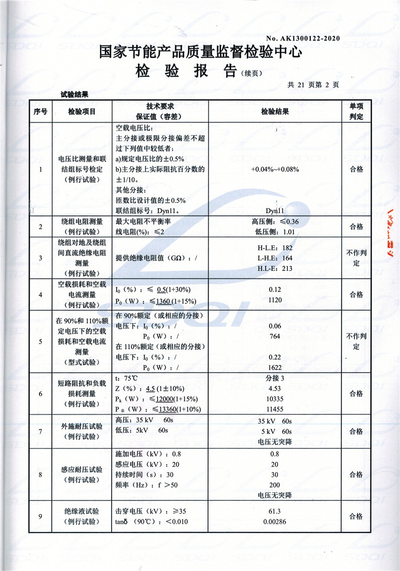 高低压试验报告-S11-1250炎陵炎陵炎陵油浸式变压器-2.jpg